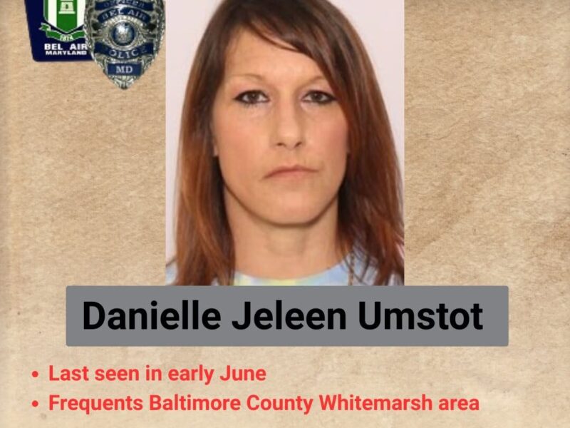 Police missing person poster for Danielle Jeleen Umstot with contact number and location details.