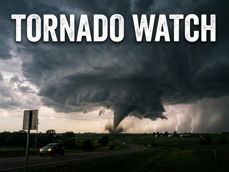 Harford County is under a tornado watch until 10 p.m.