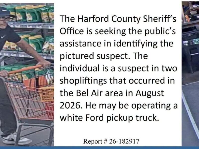 Cash reward offered for info on Bel Air shoplifting suspect